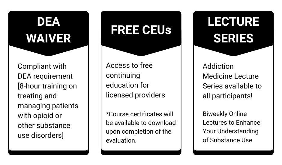 DEA Waiver, Free CEUs, Lecture Series